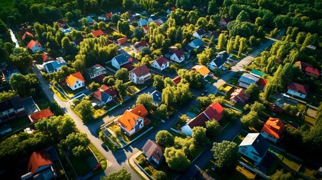 vista aerea di case colorate in Germania