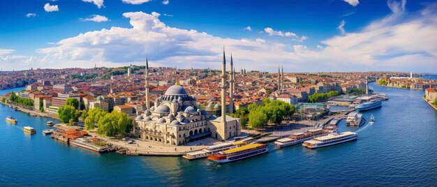 vista aerea di Istanbul vista aerea dei luoghi storici di Istanbul e del Bosforo