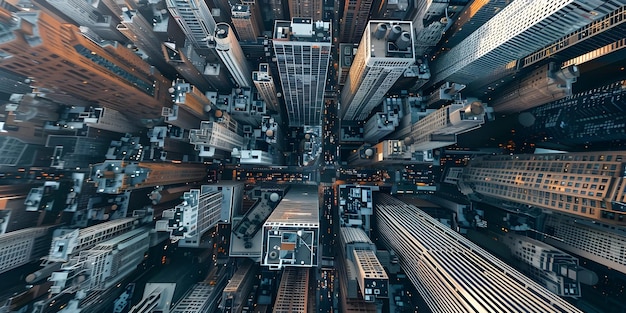 Vista aerea di Manhattan New York sfondo Ai Generato