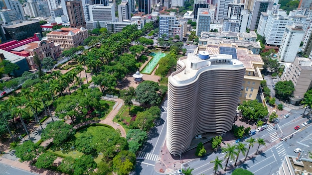 Vista aerea di Praca da Liberdade a Belo Horizonte Minas Gerais Brasile