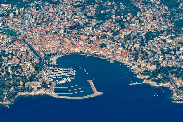 Vista aerea di Rapallo Italia