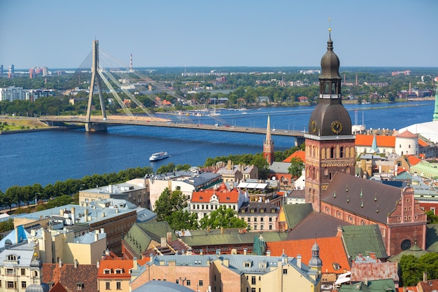 Vista aerea di Riga, Lettonia