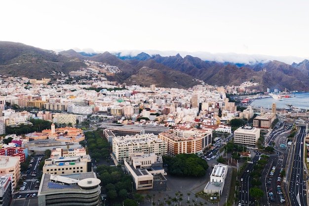 Vista aerea di Santa Cruz de Tenerife.