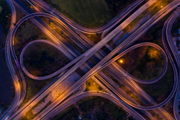 Vista aerea di un'infrastruttura della città