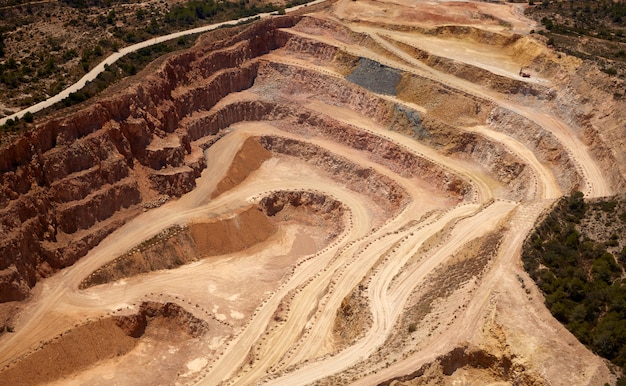 Vista aerea di una cava a Valencia in Spagna