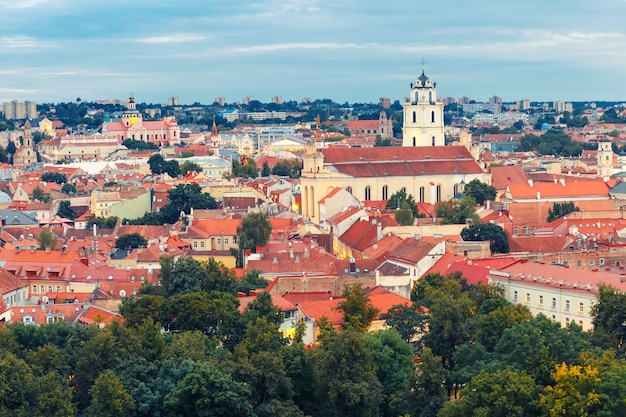 Vista aerea di Vilnius, Lituania, Paesi baltici