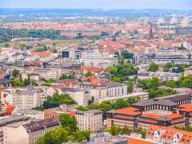 Vista aerea HDR di Lipsia