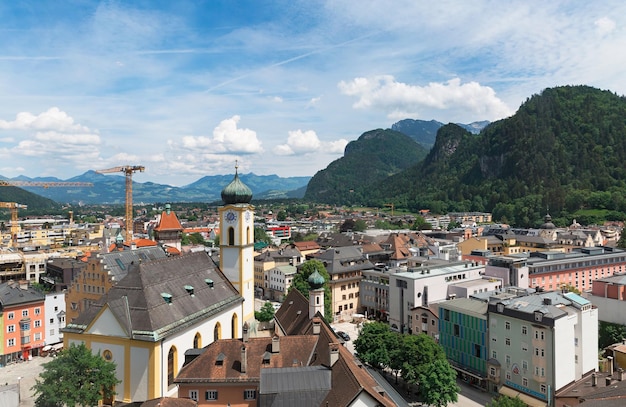 Vista aerea panoramica della città di Kufstein