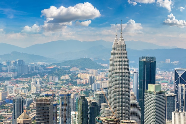 Vista aerea panoramica di Kuala Lumpur, Malaysia