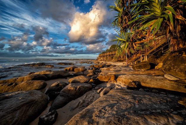 Vista affascinante di una bellissima Sunshine Coast, Queensland, Australia