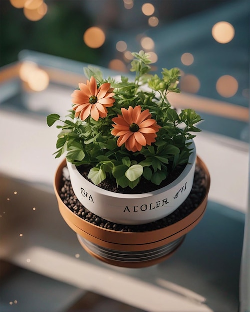 Vista anteriore bellissimi fiori in vaso su sfondo bianco foto di alta qualità