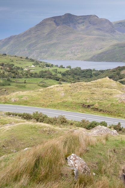 Vista aperta Killary Fjord Connemara Galway Irlanda