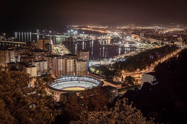 vista città malaga spagna