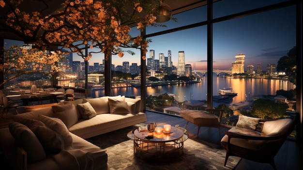 Vista completa dell'interno del Mandarin Oriental Singapore