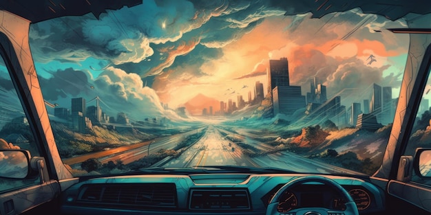 Vista Cruscotto Nello Stile Di Cyril Rolando