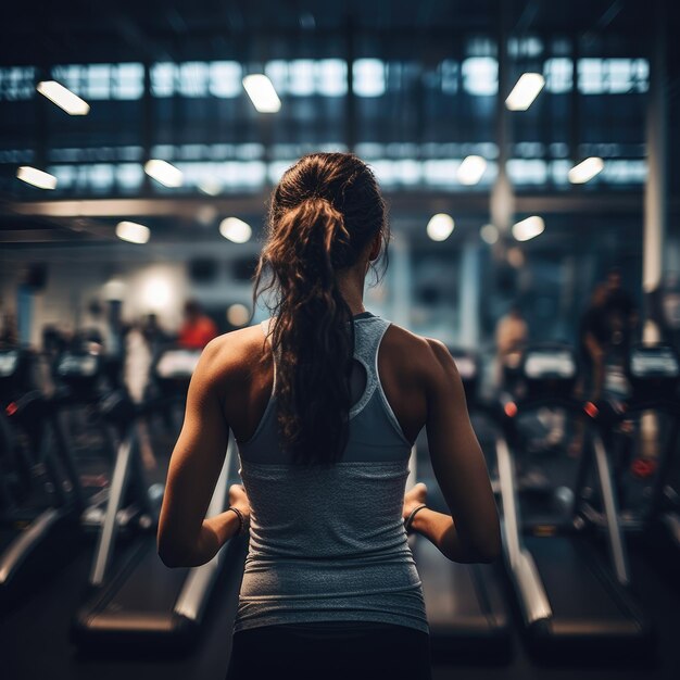 vista da dietro di un istruttore di ginnastica