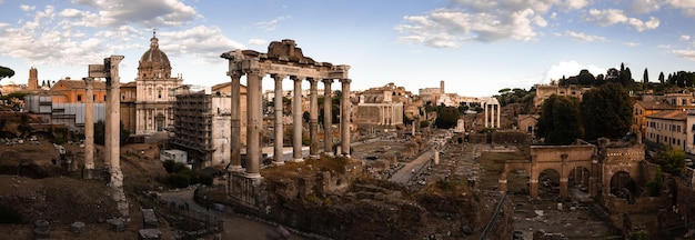 Vista dal Foro Imperiale Romano a Roma, lazio, Italy.