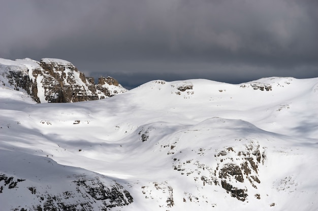 Vista dal Sass Pordoi nell'Alta Val di Fassa