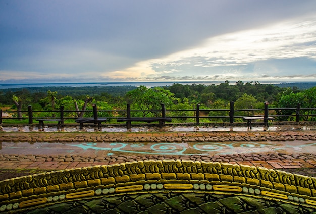 Vista dal tempio in Thailandia