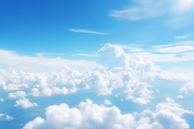 Vista dall'aereo dal cielo con le nuvole