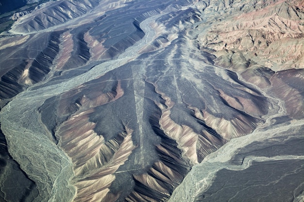 Vista dall'aereo sui geoglifi Nazca