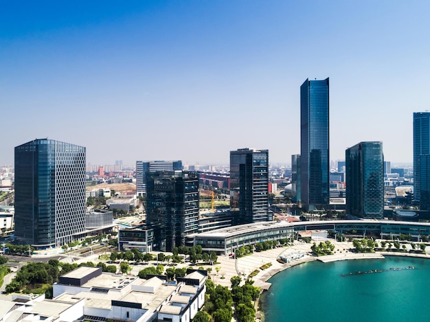 Vista dall'alto dei grattacieli in una grande città