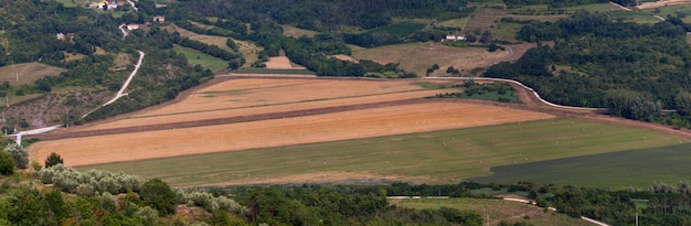 Vista dall&#39;alto del campo coltivato