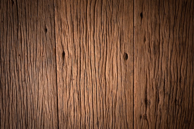 Vista dall'alto del fondo di struttura della tavola di legno vecchia scura