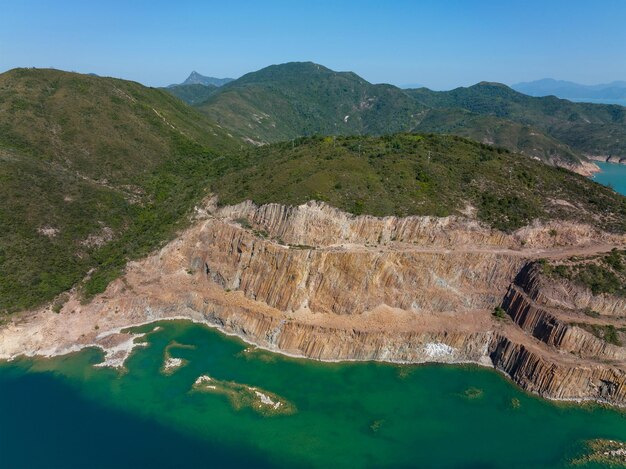 Vista dall'alto del Geoparco di Hong Kong