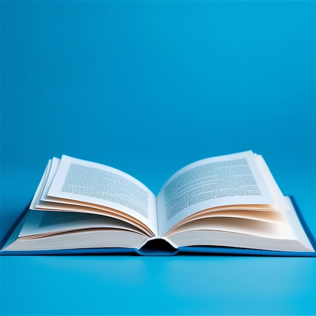 Vista dall'alto del libro aperto con pagine bianche vuote Composizione di notebook per riviste di catalogo