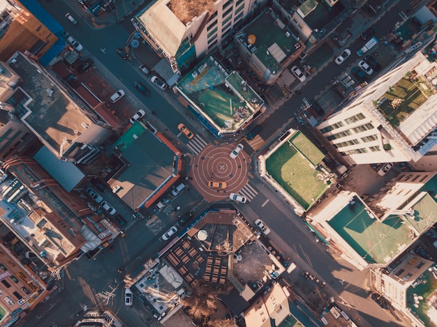 Vista dall'alto dell'incrocio a Seoul