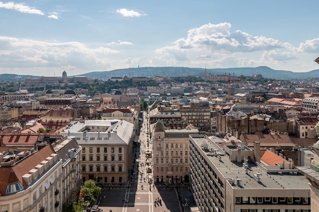 Vista dall'alto della città di Budapest Ungheria