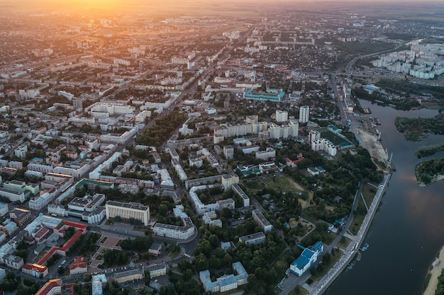 Vista dall'alto della città di Gomel