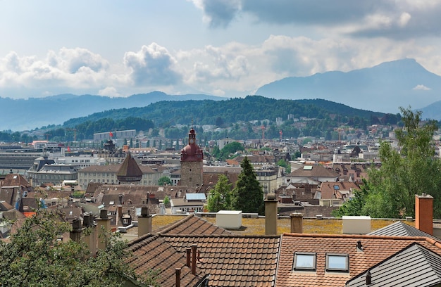 Vista dall'alto della città di Lucerna Svizzera