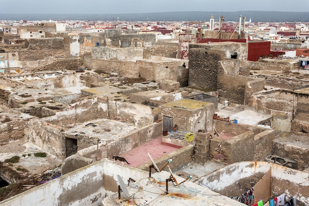 Vista dall'alto della città vecchia di Essaouira Marocco
