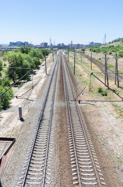 Vista dall'alto della ferrovia