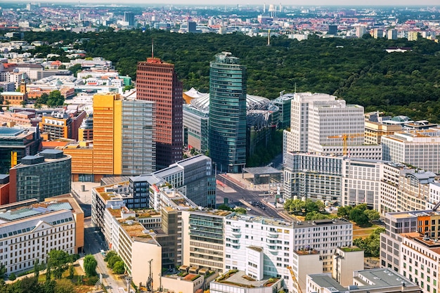 Vista dall'alto della piazza Potsdam a Berlino Germania