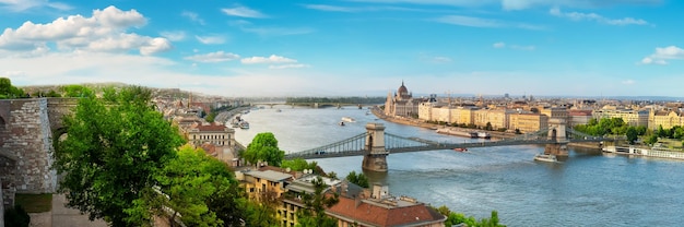 Vista dall'alto di Budapest