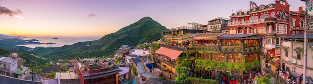 Vista dall'alto di Jiufen Old Street a Taipei Taiwan