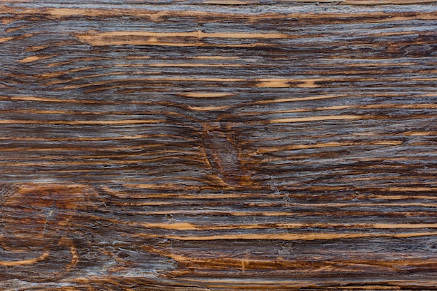 Vista dall&#39;alto di un legno rustico esposto all&#39;aria marrone