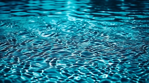 vista dall'alto piscina acqua sfondo blu acqua di mare carta da parati generativa ai