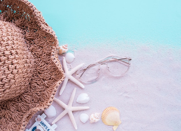 Vista dall&#39;alto, spiaggia e conchiglia