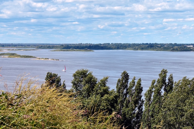 Vista dall'alto sul fiume Volga