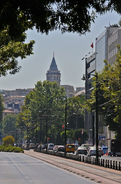 Vista dalla strada alla Torre di Galata