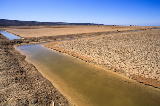 Vista degli stagni di evaporazione del sale a Secovlje