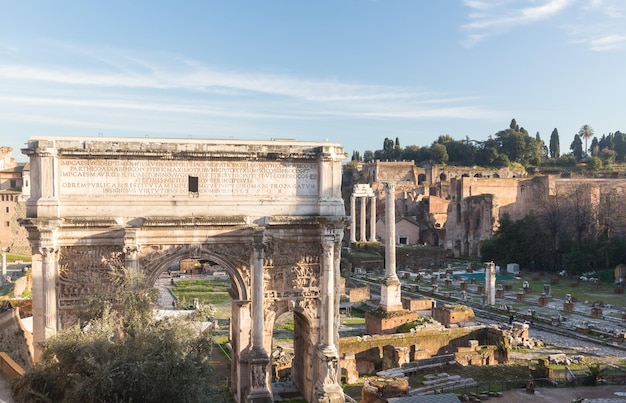 Vista dei dettagli dell'Antica Roma