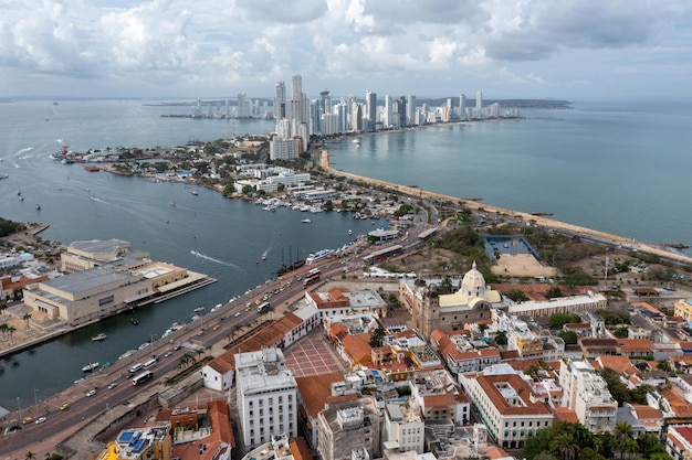 Vista dei grattacieli nel quartiere di Bocagrande a Cartagena, in Colombia