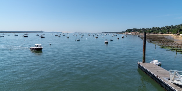 Vista del bacino di Arcachon del villaggio sulla spiaggia L'Herbe a Cap Ferret