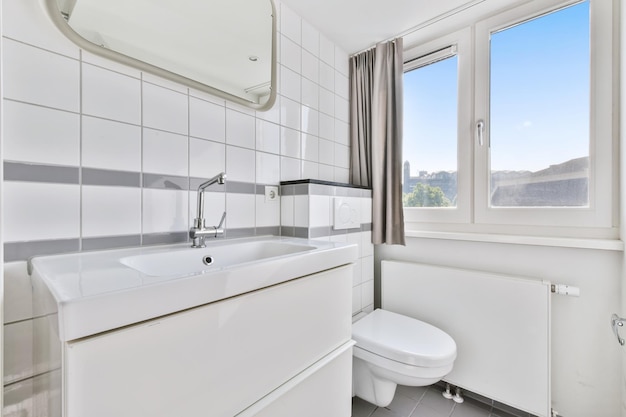Vista del bagno a casa