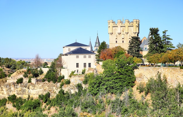 Vista del castello di Segovia (Alcazar), Spain